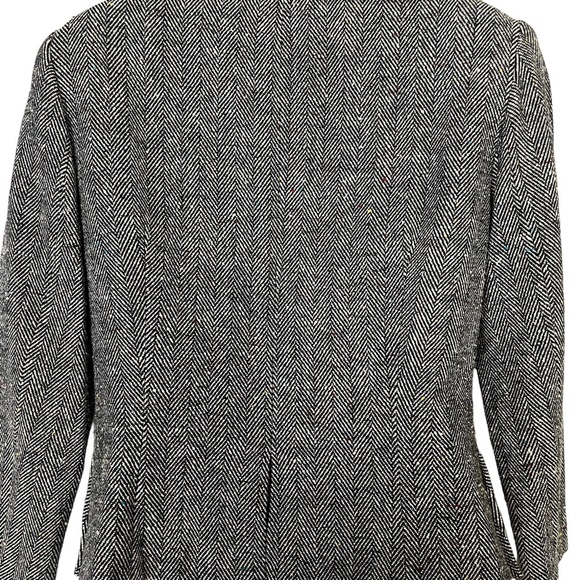 CACHE Herringbone Cotton Blend Black White Colorful Specks Suit Jacket Blazer  6 - Picture 8 of 15
